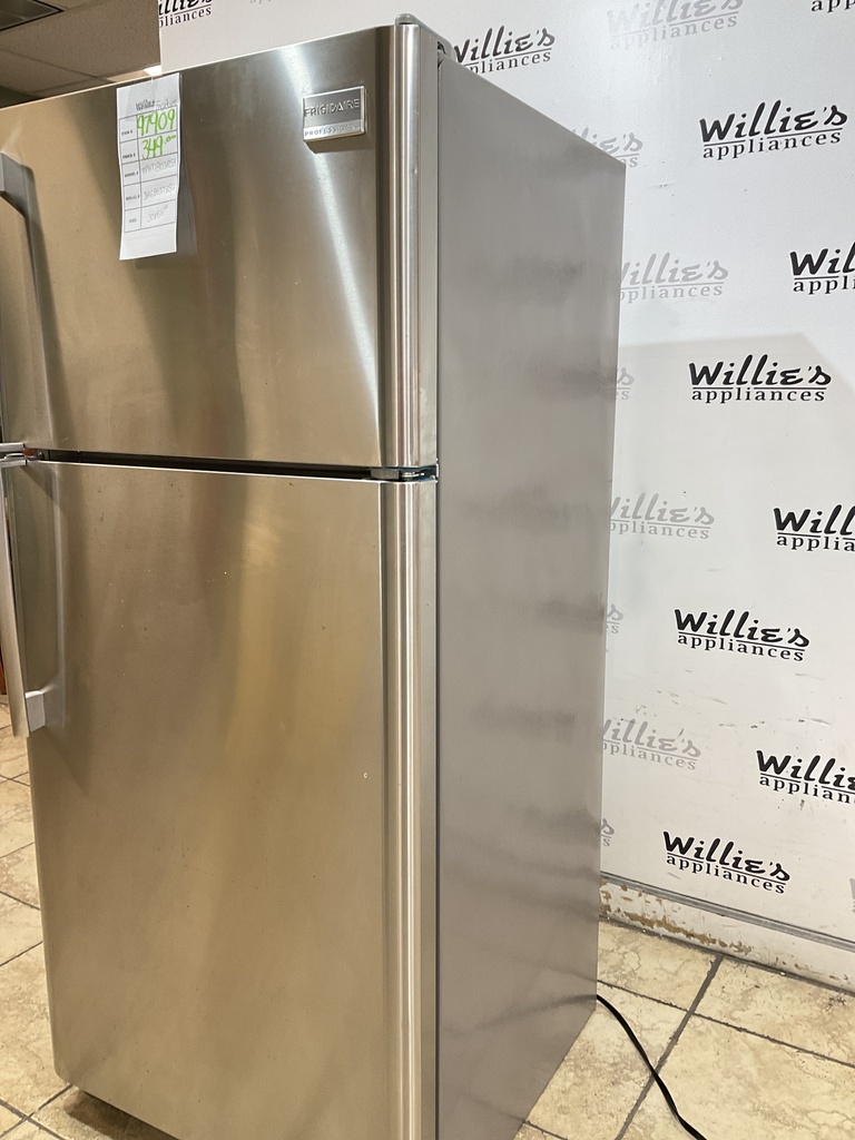 Frigidaire Used Refrigerator Top and Bottom 30x65 1/2” (Stainless Steel) 