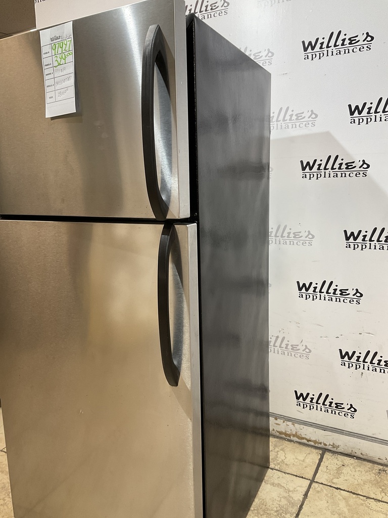 Frigidaire Used Refrigerator Top and Bottom 28x64 1/2” (Stainless Steel)