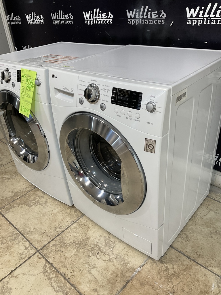 Lg Used Electric Set Washer/Dryer 220volts (30 AMP) 23 1/2” {3 prong} (White) 