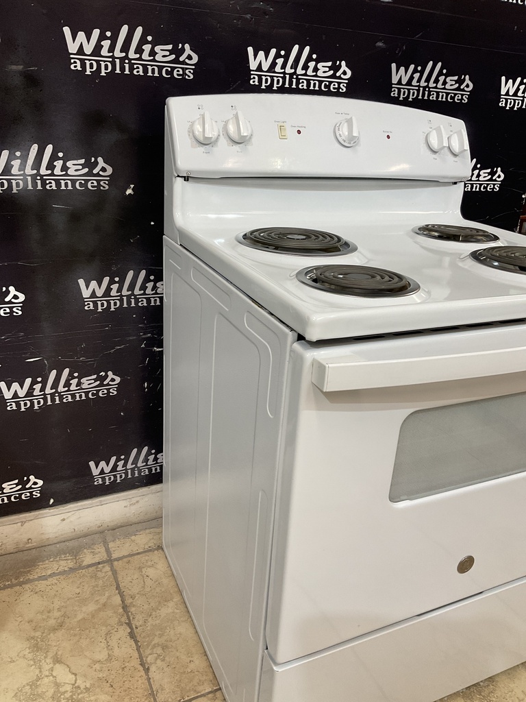 Ge Used Electric Stove 220volts (40/50 AMP) 30inches {no cord} (White) 