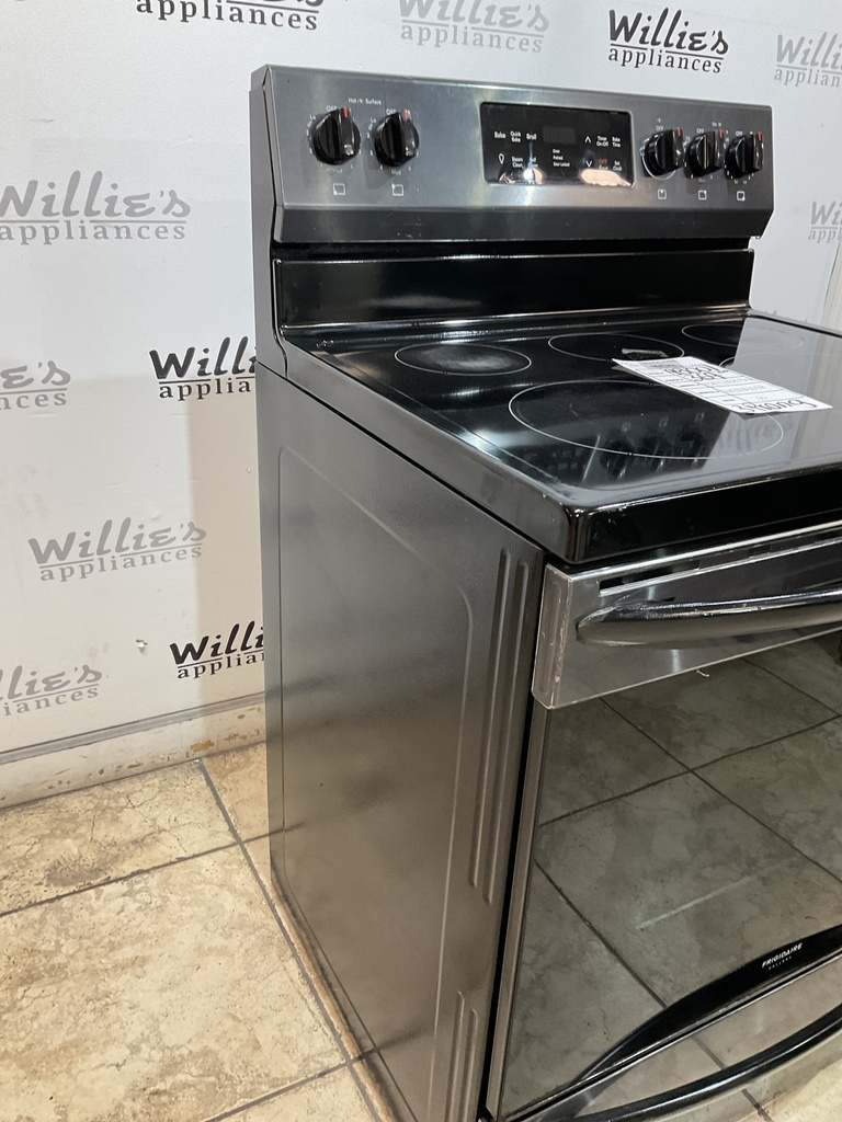 Frigidaire Used Electric Stove 220 volts(40/50 AMP) 30inches {3 prong} (Black Stainless Steel) 