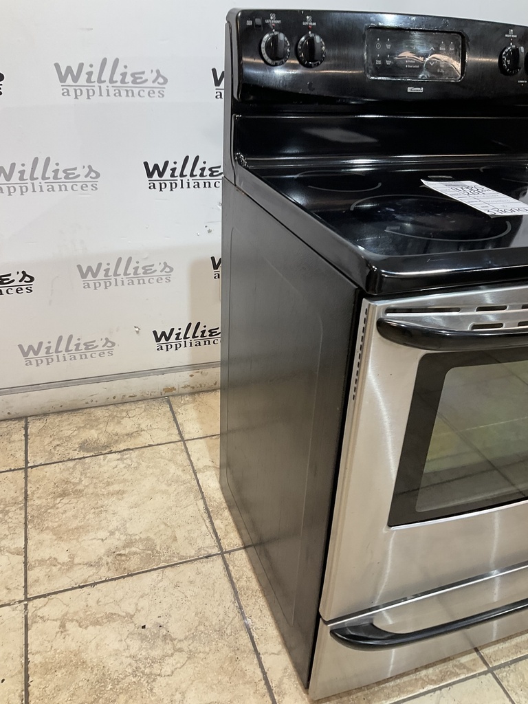 Kenmore Used Electric Stove 220volts (40/50 AMP) 30inches {3 prong} (Stainless Steel) 