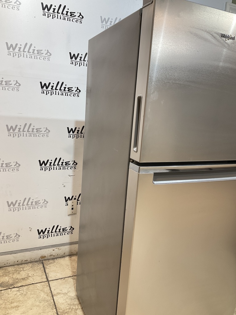 Whirlpool Used Refrigerator Top and Bottom 24x61 1/2” (Stainless Steel)
