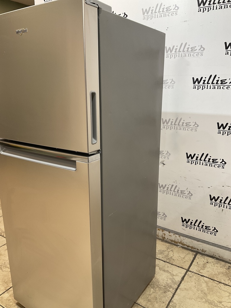 Whirlpool Used Refrigerator Top and Bottom 24x61 1/2” (Stainless Steel) 