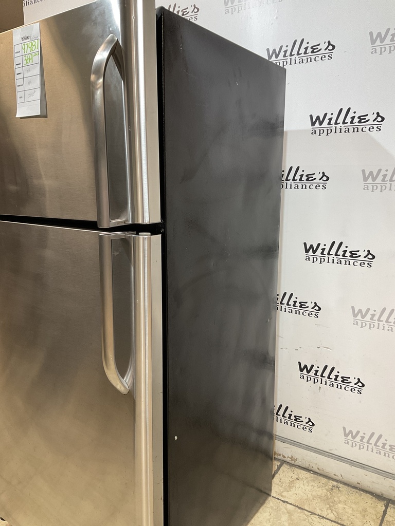 Frigidaire Used Refrigerator Top and Bottom 30x65 1/2” (Stainless Steel) 