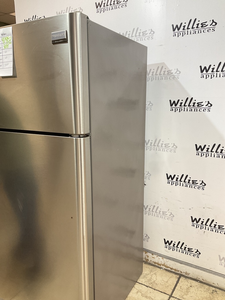 Frigidaire Used Refrigerator Top and Bottom 30x66 1/2” (Stainless Steel) 