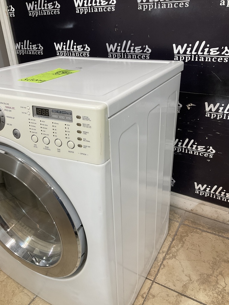 Lg Used Electric Dryer 220volts (30 AMP) 27inches {3 prong} (White) 