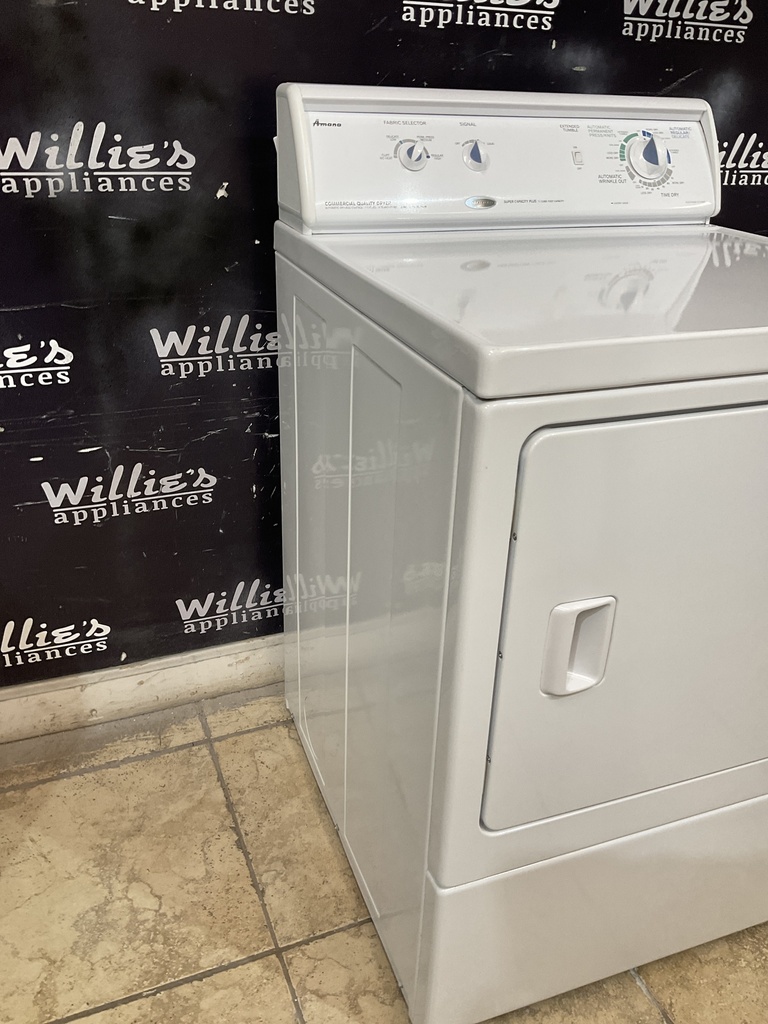 Amana Used Electric Dryer 220volts (30 AMP) 27inches {3 prong} (White)