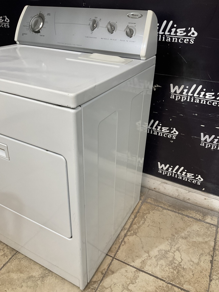 Whirlpool Used Electric Dryer 220volts (30 AMP) 29inches {no cord} (White) 