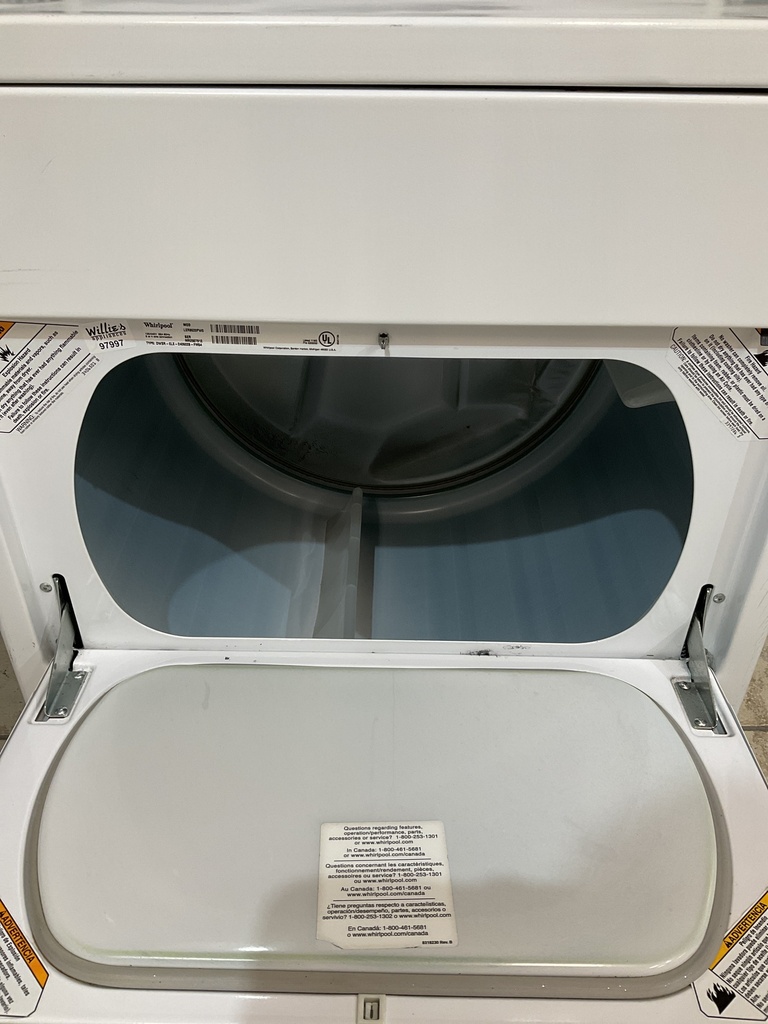 Whirlpool Used Electric Dryer 220volts (30 AMP) 29inches {no cord} (White) 