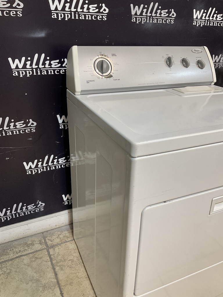 Whirlpool Used Electric Dryer 220volts (30 AMP) 29inches {no cord} (White) 