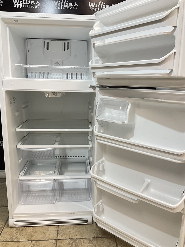 Frigidaire Used Refrigerator Top and Bottom 30x65 1/2” (White)