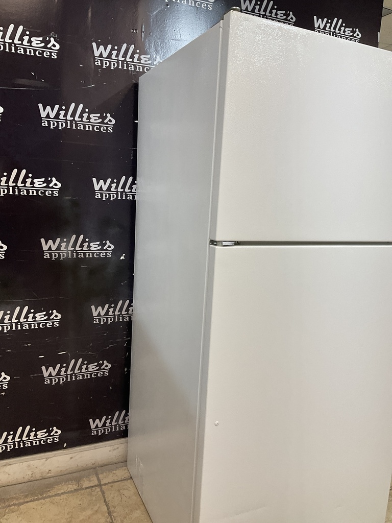 Whirlpool Used Refrigerator Top and Bottom 30x65 1/2” (White)