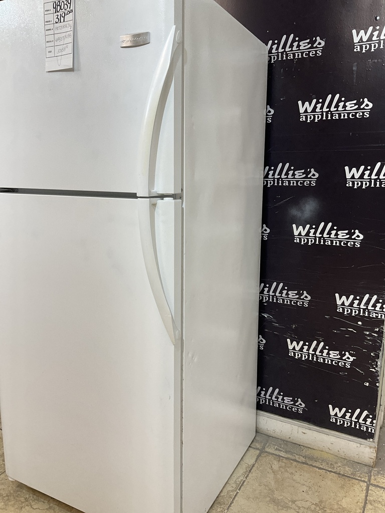 Frigidaire Used Refrigerator Top and Bottom 30x68 1/2” (White) 
