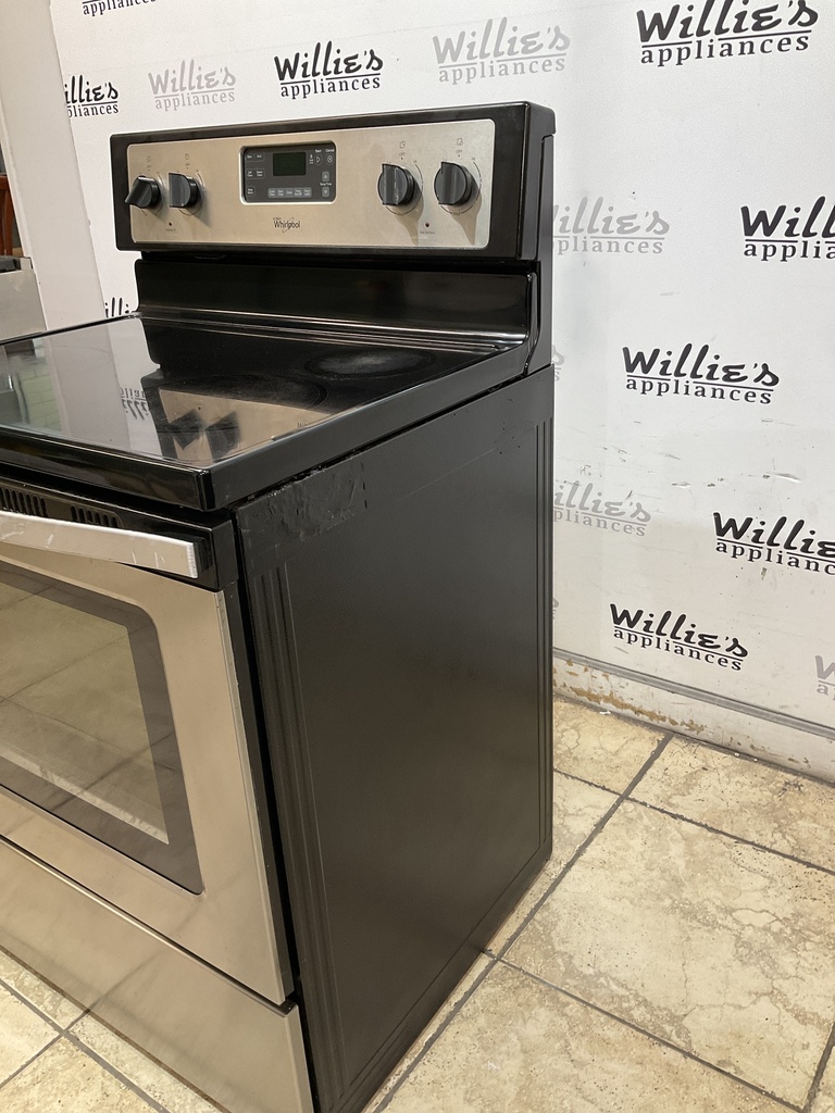 Whirlpool Used Electric Stove 30inches {3 prong} (Stainless Steel)