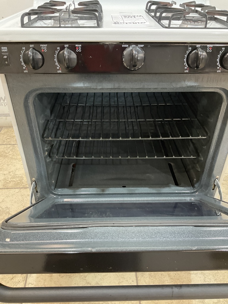 Ge Used Gas Propane Stove 30inches (White/Black) 