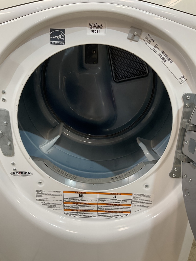 Whirlpool Used Electric Dryer 220volts (30 AMP) 27inches (White) 