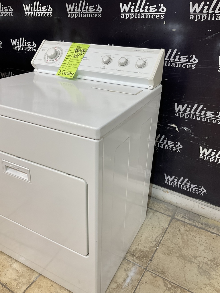 Whirlpool Used Electric Dryer 220volts (30 AMP) 29inches {3 prong} (White) 