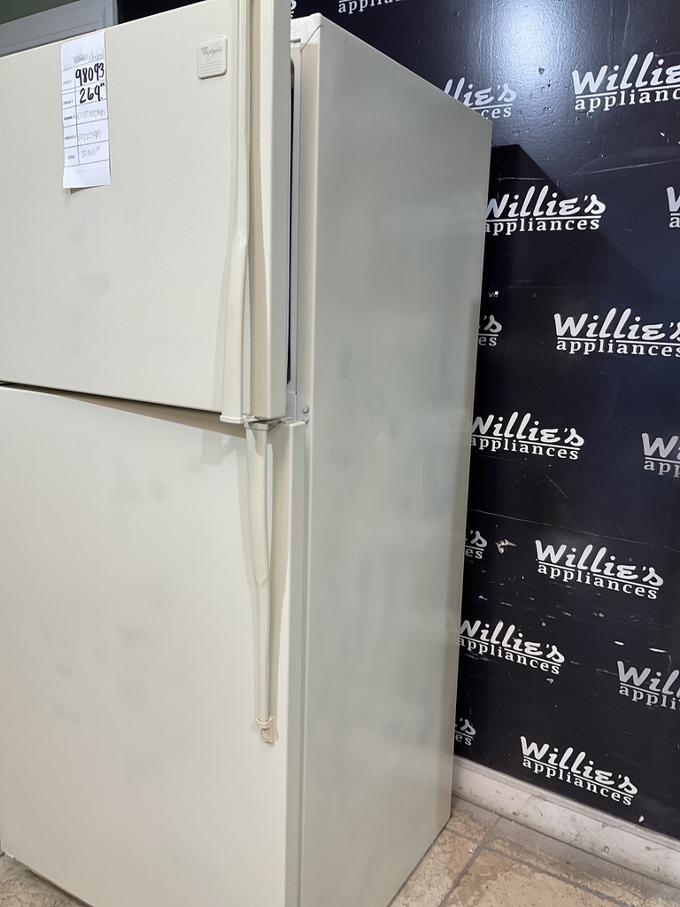 Whirlpool Used Refrigerator Top and Bottom 30x65 1/2” (Bisque)