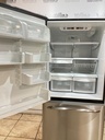 Ge Used Refrigerator Top and Bottom Mount 30x67 1/2” (Stainless Steel) 
