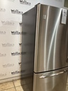 Ge Used Refrigerator Top and Bottom Mount 30x67 1/2” (Stainless Steel) 