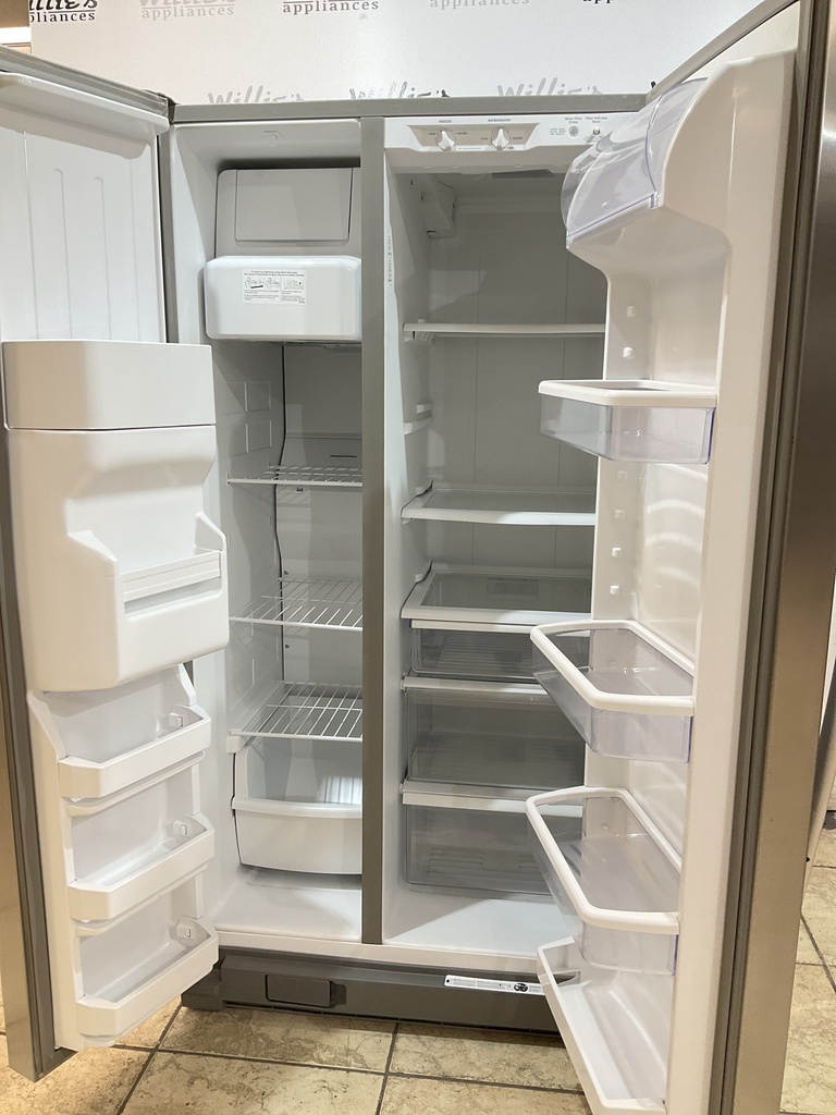 Whirlpool Used Refrigerator Side by Side 36x68 1/2” (Stainless Steel) 