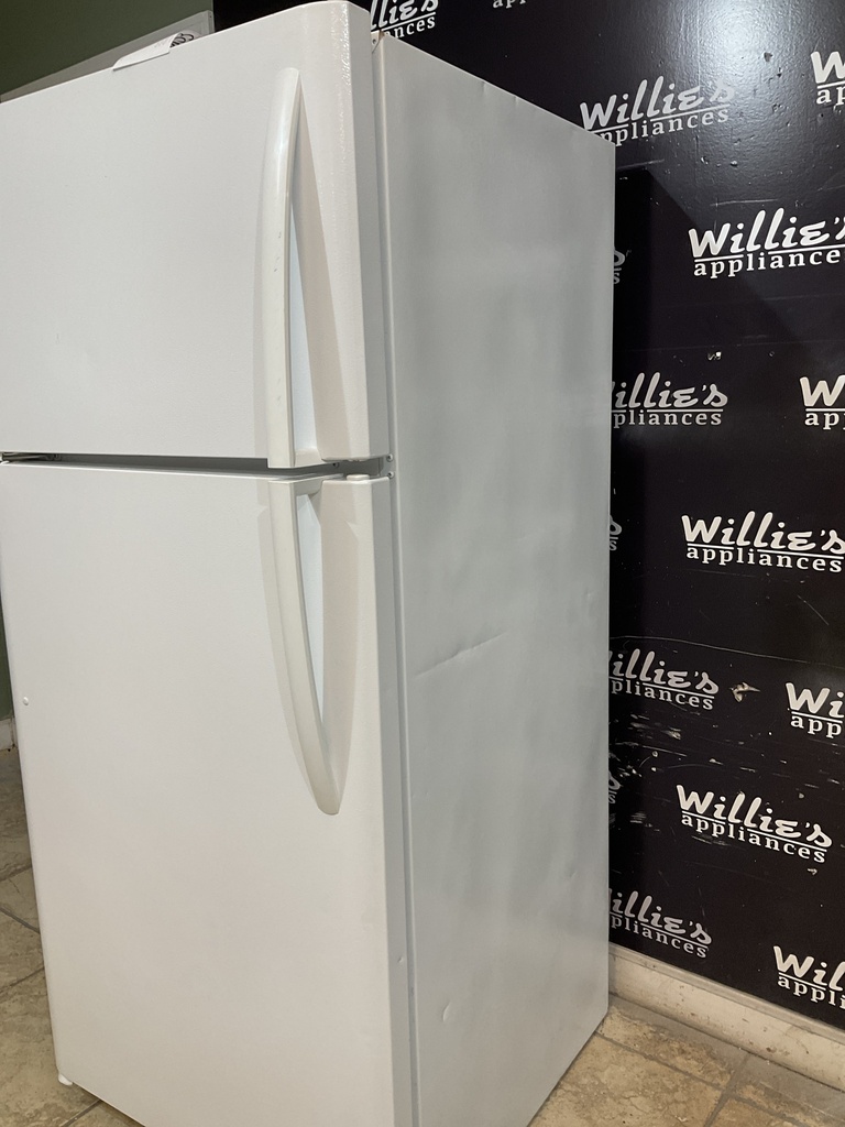 Frigidaire Used Refrigerator Top and Bottom 30x65 1/2” (White) 