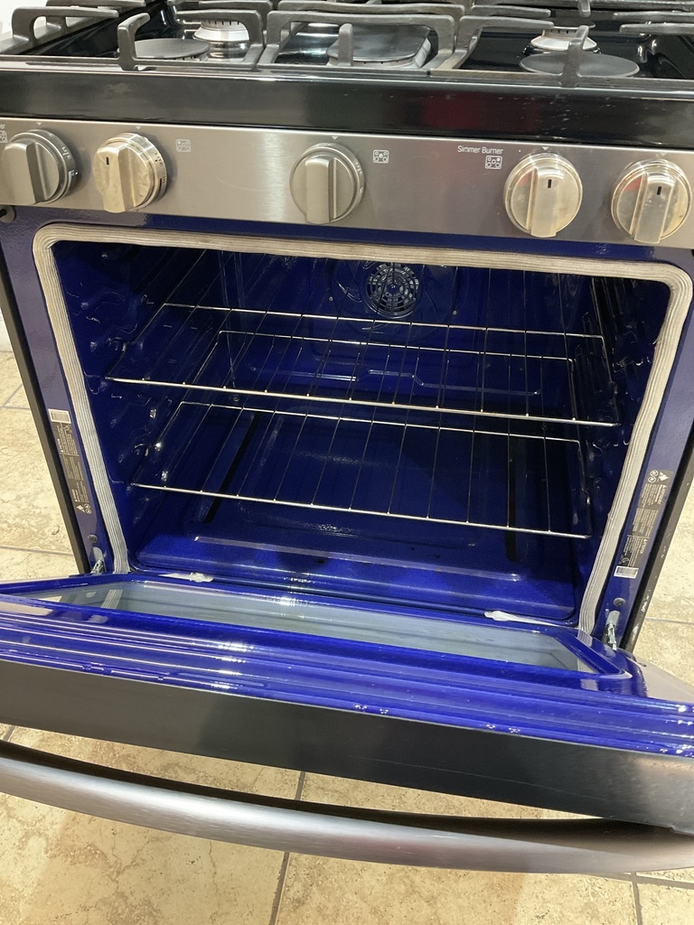 Lg Used Natural Gas Stove 30inches (Black Stainless) 