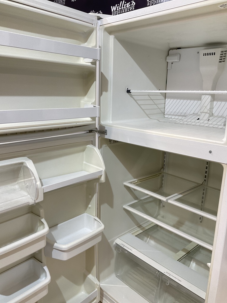 Whirlpool Used Refrigerator Top and Bottom 30x65 1/2” (White)