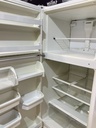 Whirlpool Used Refrigerator Top and Bottom 30x65 1/2” (White)