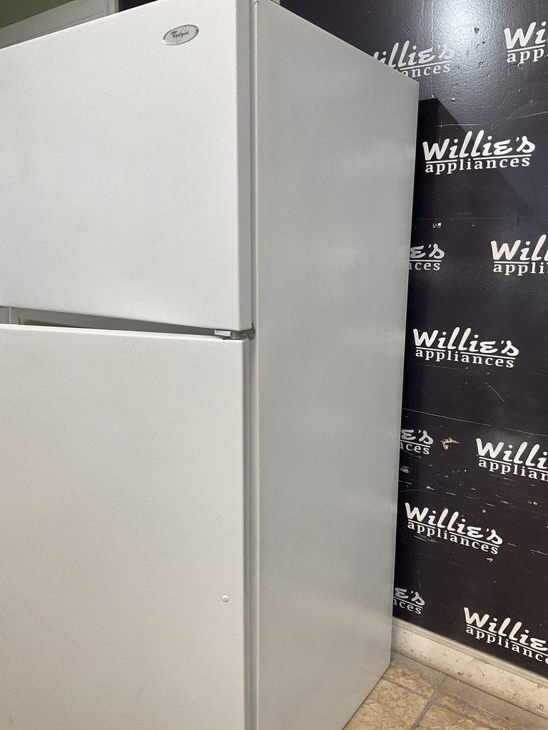 Whirlpool Used Refrigerator Top and Bottom 30x65 1/2” (White) 