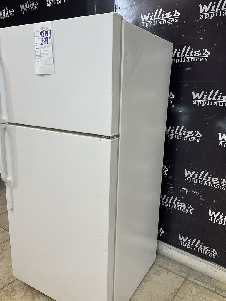 Ge Used Refrigerator Top and Bottom 28x61 1/2” (White) 