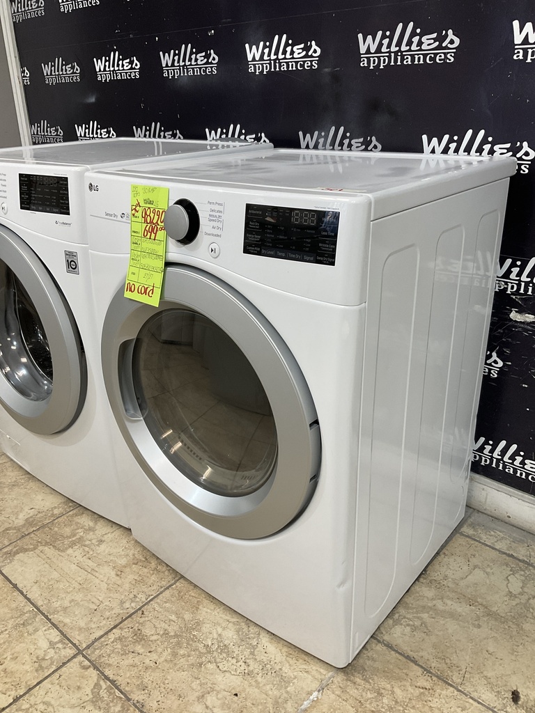 Lg Used Electric Set Washer/Dryer Frobt-load 27inches 220volts (30 AMP) 27inches {no cord} (White) 
