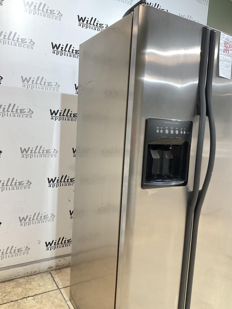 Frigidaire Used Refrigerator Side by Side Counter Depth 36x68 1/2” (Stainless Steel) 