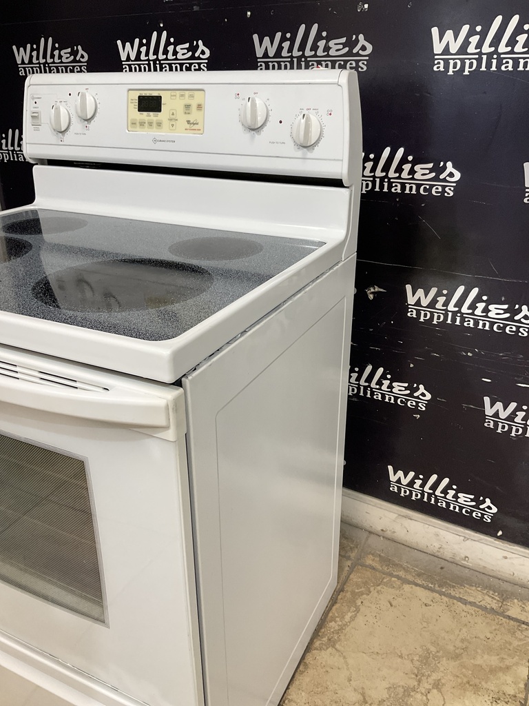 Whirlpool Used Electric Stove 220volts (40/50 AMP) 30inches {no cord} (White) 