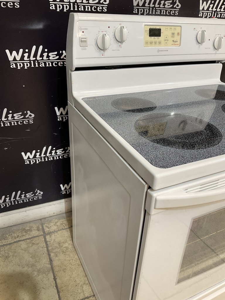 Whirlpool Used Electric Stove 220volts (40/50 AMP) 30inches {no cord} (White) 
