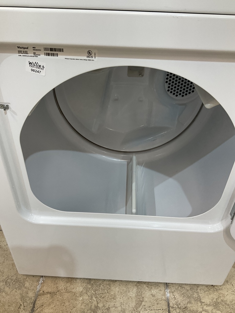 Whirlpool Used Electric Dryer 220volts (30 AMP) 29inches {3 prong} (White) 