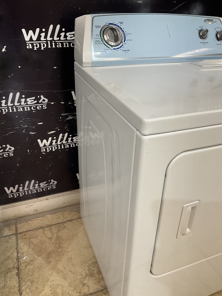 Whirlpool Used Electric Dryer 220volts (30 AMP) 29inches {3 prong} (White) 