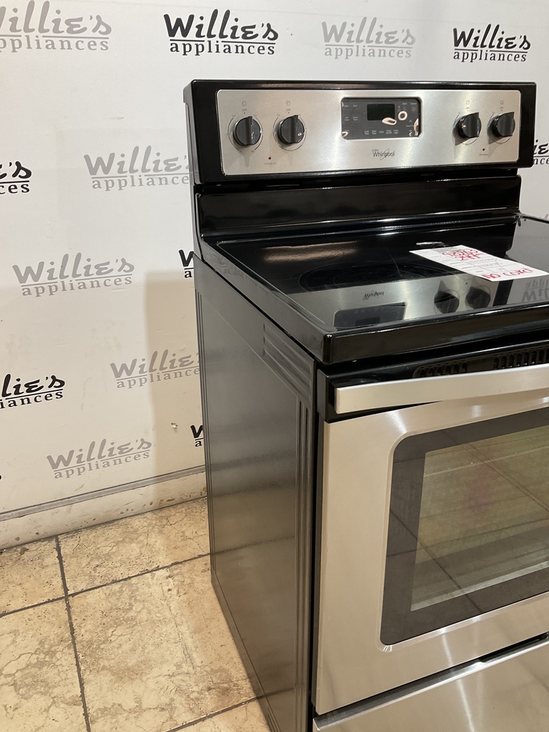 Whirlpool Used Electric Stove 220volts (40/50 AMP) 30inches {no cord} (Stainless Steel)