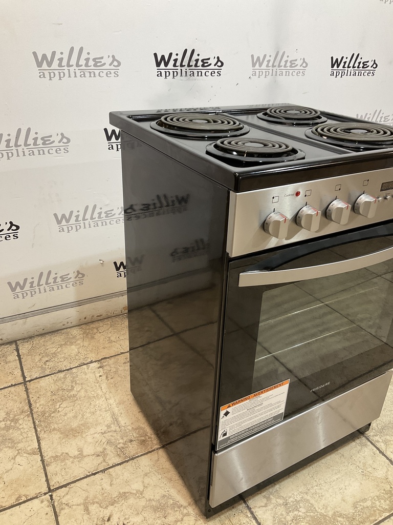 Frigidaire Used Electric Stove 220volts (40/50 AMP) 23 1/2” {4 prong}  (Stainless Steel)