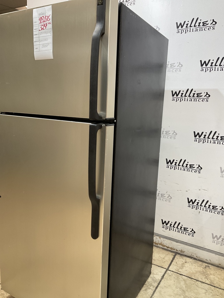 Ge Used Refrigerator Top and Bottom 28x64 1/2” (Stainless Steel) 