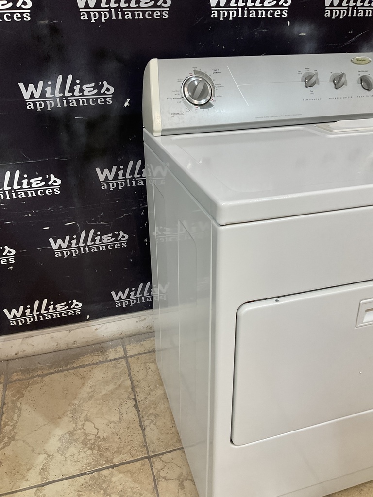 Whirlpool Used Electric Dryer 220volts  (30 AMP) 27inches {4 prong}  (White) 