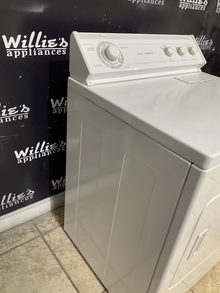Whirlpool Used Electric Dryer 220volts (30 AMP) 29inches {no cord} (White) 