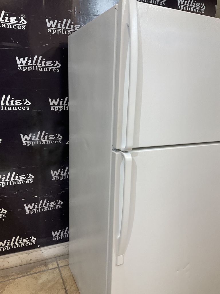 Whirlpool Used Refrigerator Top and Bottom 33x65 1/2” (White)
