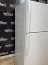 Whirlpool Used Refrigerator Top and Bottom 33x65 1/2” (White)