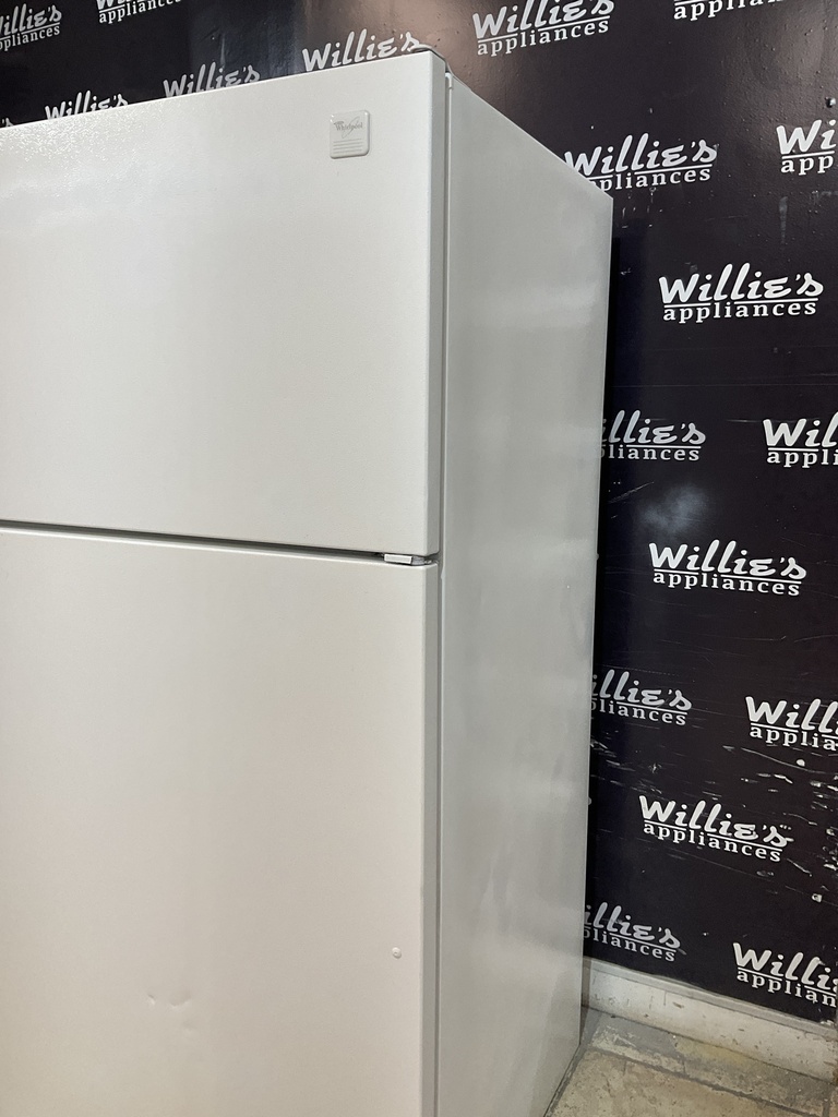 Whirlpool Used Refrigerator Top and Bottom 33x65 1/2” (White)