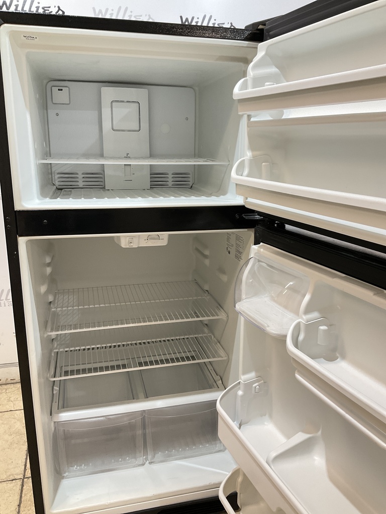 Frigidaire Used Refrigerator Top and Bottom 28x59 1/2” (Black)