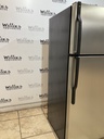 Ge Used Refrigerator Top and Bottom 28x64 1/2” (Stainless Steel) 