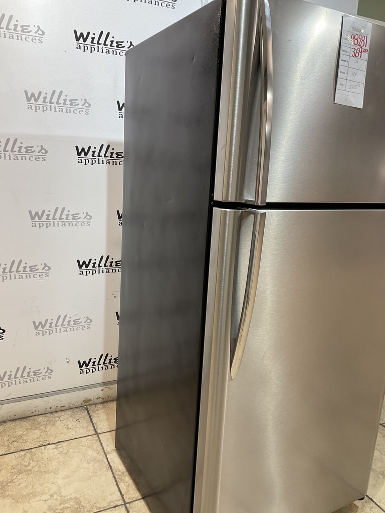 Frigidaire Used Refrigerator Top and Bottom 30x65 1/2” (Stainless Steel) 