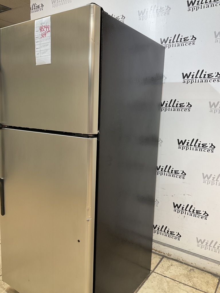 Ge Used Refrigerator Top and Bottom 30x66 1/2” (Stainless Steel) 
